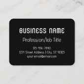 Carte De Visite Cool rétro-moderne | Noir et blanc (Dos)