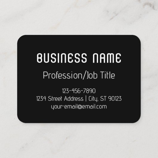 Carte De Visite Cool rétro-moderne | Noir et blanc (Dos)