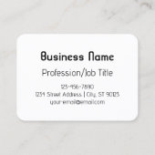 Carte De Visite Cool rétro-moderne | Noir et blanc (Dos)