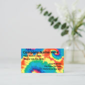Carte De Visite Cool Retro Tie Dye Motif (Debout devant)