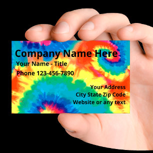 Carte De Visite Cool Retro Tie Dye Motif