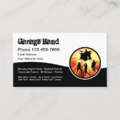 Carte De Visite Cool Rock Et Roll Garage Band (Devant)