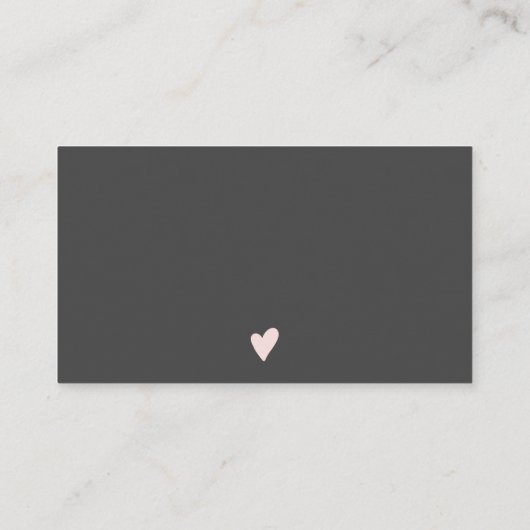 Carte De Visite Cool rose aquarelle brush script commander merci (Dos)