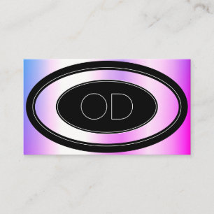 Carte De Visite Cool rose violet Ombre Monogramme Beauté Mode