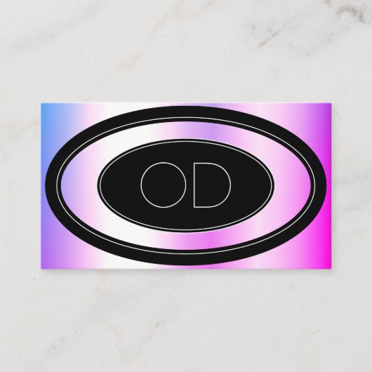 Carte De Visite Cool rose violet Ombre Monogramme Beauté Mode (Devant)