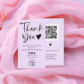 Carte De Visite Cool script lavender logo commander merci