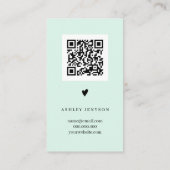 Carte De Visite Cool script ment logo vert commander merci (Dos)