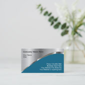 Carte De Visite Cool Silver Metallo Look Construction (Debout devant)