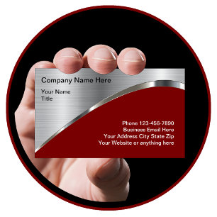 Carte De Visite Cool Silver Metallo Look Construction
