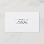 Carte De Visite Cool Simple Faux Argent Argent Moderne Noir (Dos)