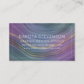 Carte De Visite Cool Strata | Belle Agate bleu violet et or (Dos)