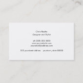 Carte De Visite Cool Stylish Cercle Emblem Argent Serpent peau (Dos)