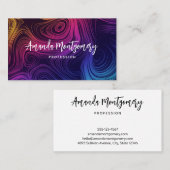 Carte De Visite Cool super Abstrait des tourbillons et cercles (Devant / Derrière)