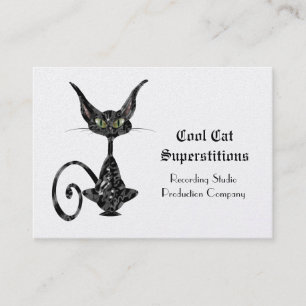 Carte De Visite Cool superstitieux de Chat noir