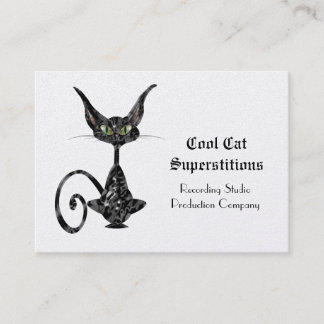 Carte De Visite Cool superstitieux de Chat noir