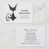 Carte De Visite Cool superstitieux de Chat noir (Devant / Derrière)