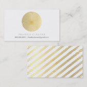 CARTE DE VISITE cool tache audacieuse feuille d'or (Devant / Derrière)