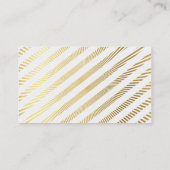 CARTE DE VISITE cool tache audacieuse feuille d'or (Dos)