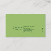 Carte De Visite Cool tendance Forêt moderne et lumière Moss Green (Devant)