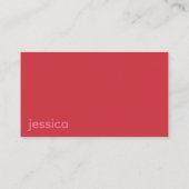 Carte De Visite Cool tendance moderne cerise rouge & bubblegum ros (Dos)