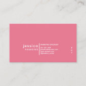 Carte De Visite Cool tendance moderne cerise rouge & bubblegum ros (Devant)