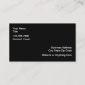 Carte De Visite Cool Tone Argent Aspect industriel (Dos)