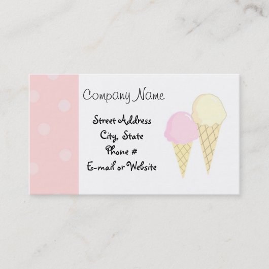 Carte de visite Cool Treats (Devant)