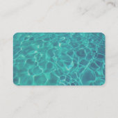 Carte De Visite cool turquoise bleu eau tranquille spa gris (Dos)