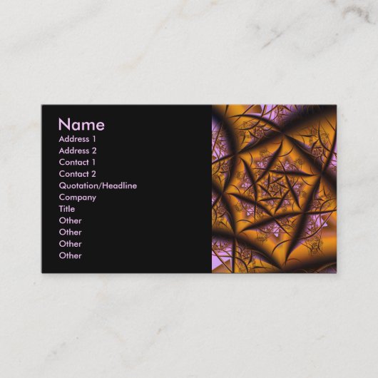 Carte De Visite Cool Twilight Art Abstrait fin fractal (Devant)