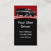 Carte De Visite Cool Uber Driver automobile unique (Devant)