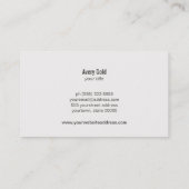 Carte De Visite Cool unique Faux Gold Foil Circle Bois moderne (Dos)