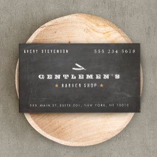 Carte De Visite Cool Vintage Barber Shop Straight Razor