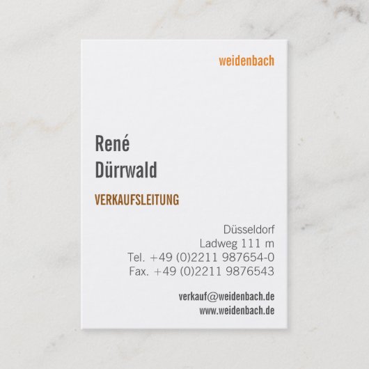 Carte De Visite Coole Visitenkarten (Devant)