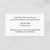 Carte De Visite Coolest Automotive Mobile Detail Pro (Dos)