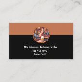 Carte De Visite Coolest Bartender For Hire Theme (Devant)