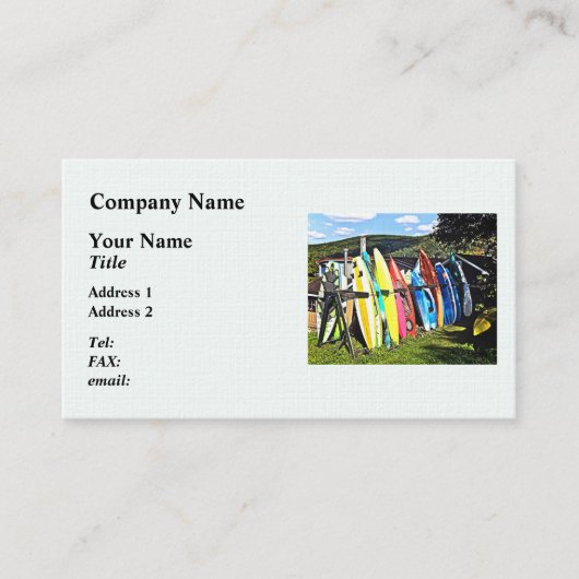 Carte De Visite Cooperstown NY - Kayaks et Paddleboards (Devant)