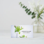 Carte De Visite Coordinateur d'événement chic Fleur de planificati (Debout devant)