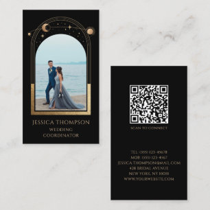 Carte De Visite Coordinateur mariage Photo White Gold Celestin