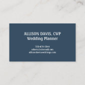 Carte De Visite Coordinateur Mariage wedding planner (Dos)