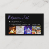 Carte De Visite Coordonnateur de planificateur de galas d'élégance (Dos)