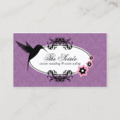 Carte De Visite Coordonnateur élégant d'événement de damassé (Devant)