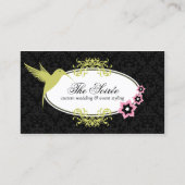 Carte De Visite Coordonnateur élégant d'événement de damassé (Devant)