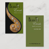 Carte De Visite Coordonnateur élégant d'événements de cravate (Devant / Derrière)