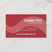 Carte De Visite Coordonnateur sinueux de planificateur (Dos)