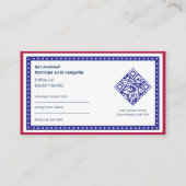 Carte De Visite Coordonnées de la campagne bilingue pour la sensib (Dos)