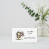 Carte De Visite Copain de l'abeille en fleurs (Debout devant)