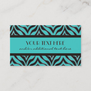 Carte De Visite Copie bleue de zèbre de chocolat