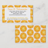 Carte De Visite Copie d'agrumes - oranges coupées en tranches (Devant / Derrière)