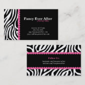 Carte De Visite Copie de fantaisie de zèbre (Devant / Derrière)