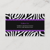 Carte De Visite Copie de fantaisie de zèbre (Dos)